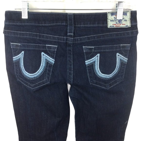 True Religion Straight Leg Dark Wash Jeans, 29 - Picture 2 of 11
